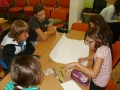 Serious work in groups.
