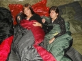 Ready to sleep on the hey.