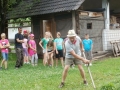Demonstration of cutting the grass...