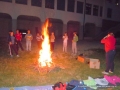 We made a campfire.