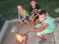 Boys around our camp fire ...