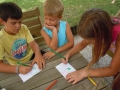 We are going to write post cards to our parents!