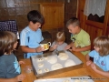 We put some eggs on the bread..