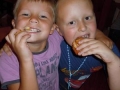 Eating warm bread is delicious