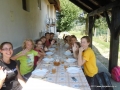 Today we ate at the farm.
