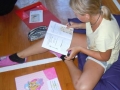 Filling out our camp journals!