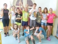 A group photo with the rattles that we have made.