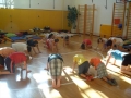 Doing yoga!