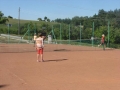 Today we were playing tennis.