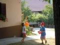 We played with the baloons.