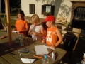 We made paper boats.
