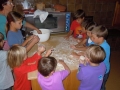 Making buns.
