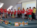 Group singing at the final presentation