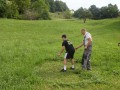 Mowing the grass