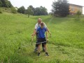Cutting the grass