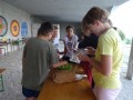 Preparing the potatoes