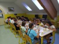 First meal at camp