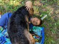 Sunbathing with Tobby