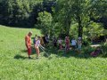 Cutting grass