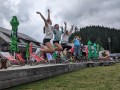 Jumping for joy