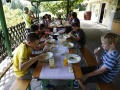 Being treated to lunch