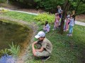 Observing frogs at the pond