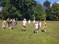 Practicing action verbs in the meadow