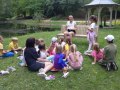 Reading a story about a caterpillar