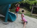 playing in the sand