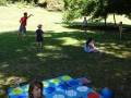 Playing  frisbee