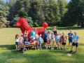 group photo with a big dog