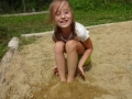 cooling legs in the sand