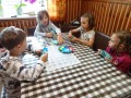 Early birds play cards