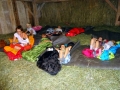 Sleping on the hayloft