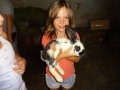 Neža loves the bunnies.