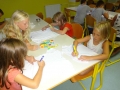 Coloring our T-shirts.
