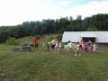 On the farm.