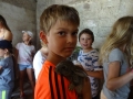 On the farm with bunnies.