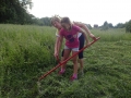 On the farm.