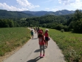 On our way to the stream.
